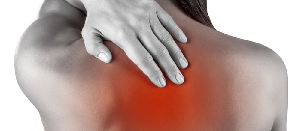 Back pain in the shoulder blade region